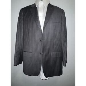 Ralph Lauren Men Blazer 38R Black Lord & Taylor Pinstriped Sport Jacket